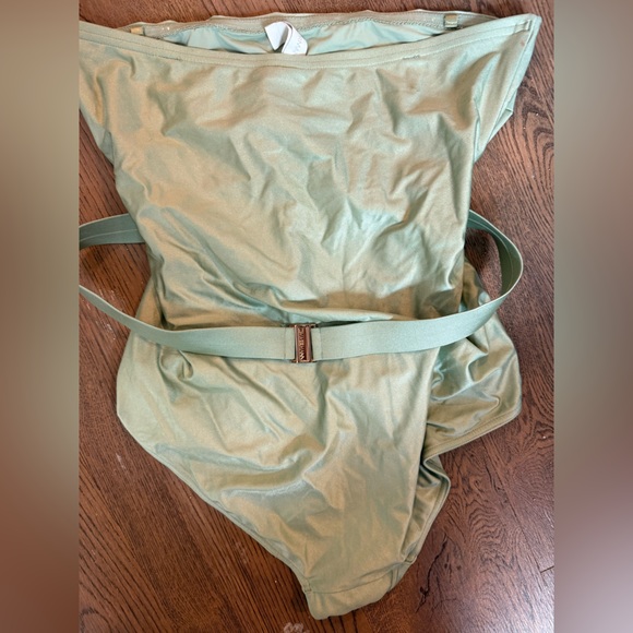 Zimmermann women’s devi belted swimsuit swim one piece size 10/12 designer green - Picture 9 of 9
